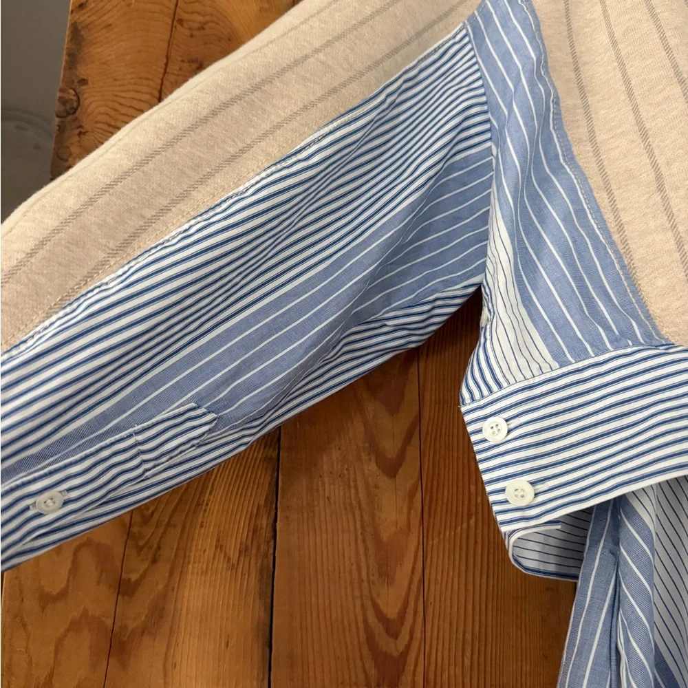 3.1 Phillip Lim Blue and White Striped Midi Shirt Dress - Picture 9 of 12